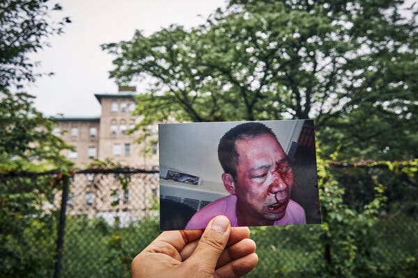 The aftermath of Mr. Lin's beating at the shelter. But for Mr. Chin, there was good news, too.