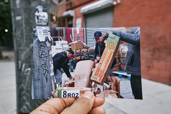 Mr. Lin volunteered at a food pantry in Brooklyn.